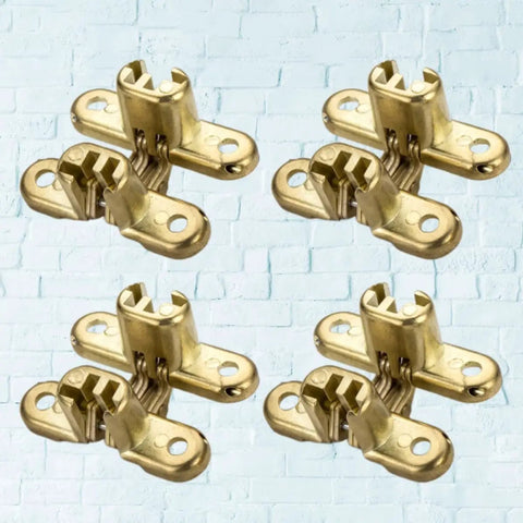 Hidden Zinc Alloy Concealed Hinges For Doors And Walls Set displayed against a brick background