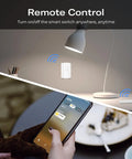 Smart Light Switch Starter Kit With Bridge No Wiring Needed Snap On Over Existing Toggle Or Rocker Easy Installation in use with smartphone
