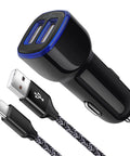Heavy Duty Type C Fast Car Charger With Included Cable For Samsung And Android Devices Quick Cigarette Lighter Adapter Plug with USB cable