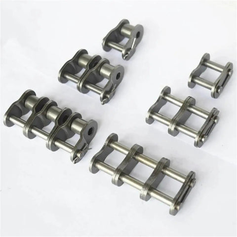 Rock Solid 20 Pack Double Rows Roller Chain Connectors For 06B-2 Through 20A-2, durable carbon steel links in multiple sizes.