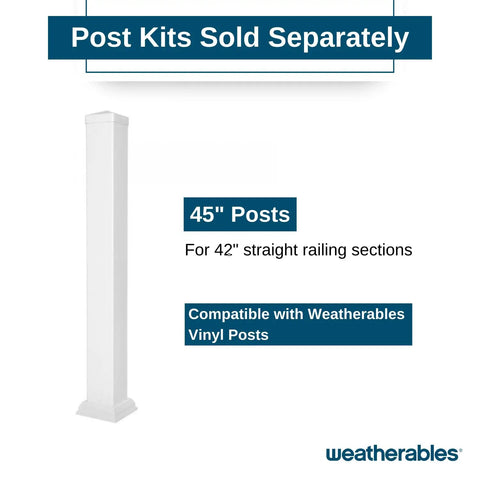 Cheshire Vinyl Porch And Deck Railing Kit For Outdoor Spaces Easy Install Weather Resistant White Railing System For Decks Porches Balconies And More That Withstands The Weather