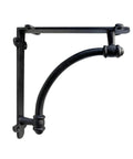 Heavy Duty Cast Iron Shelf Brackets 2 Pack Black 9.6 by 1.7 by 9.6 Inch Industrial Style Mounting Brackets Built To Last For Sturdy Home Shelves