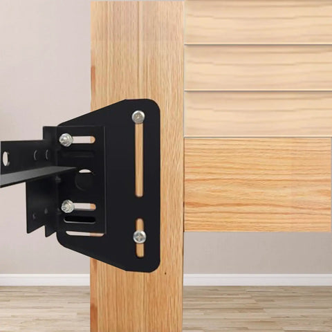 Heavy Duty Bed Frame Connector Plates Secure Headboard Tough No Sweat Assembly Screw Mount Brackets on wood frame.