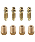 Built Heavy Duty Brake Bleeder Screws With Solid Copper Bases For Sweet Street Builds And Zero Mess Fluid Checks On Any Pro Car Caliper Race Setup, showing 4 copper base and steel screws.