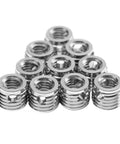 Stainless Steel Self Tapping Thread Insert Repair Kit Heavy Duty With 9 Styles For Automotive Rail Marine Shipbuilding And Construction Machinery Inner M6 1.0 Outer M10 1.25 Length 8mm, 10 inserts