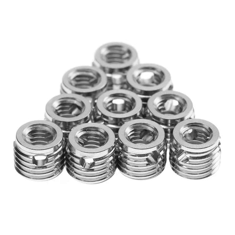 Stainless Steel Self Tapping Thread Insert Repair Kit Heavy Duty With 9 Styles For Automotive Rail Marine Shipbuilding And Construction Machinery Inner M6 1.0 Outer M10 1.25 Length 8mm, 10 inserts