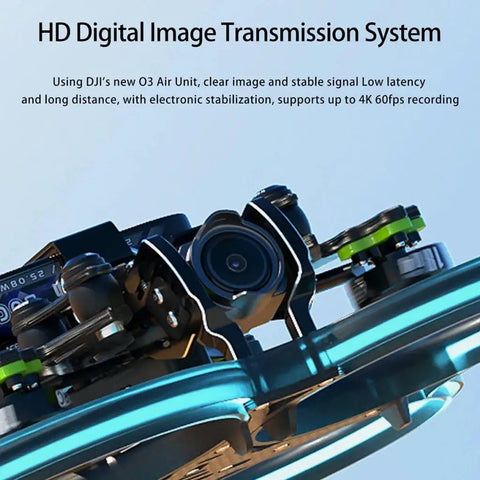 4K 60FPS FPV Drone System with Advanced O3 Air Unit and 6S 2450KV VTX close-up showing digital image transmission