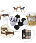 40 Pack Nail On Anti Slip Furniture Pads for chairs and tables with round nylon and metal floor protectors for wood floors.