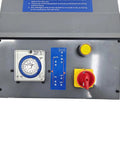 Control panel of Heavy Duty Oil Water Separator 370W for Coolant Recycling In Machine Shops with timer and switches.