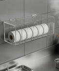 Slick Acrylic Label Organizer With Split Dividers To Keep Ya Organized And Ditch The Clutter Clear Hinged Dispenser Box with labels.