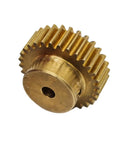 0.7 Module Brass Spur Gear 100 Teeth With Step Shaft 3mm Bore Straight Teeth Mechanical Transmission Gear Copper Gear For DIY Machining
