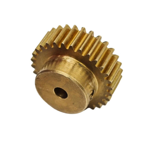 0.7 Module Brass Spur Gear 100 Teeth With Step Shaft 3mm Bore Straight Teeth Mechanical Transmission Gear Copper Gear For DIY Machining