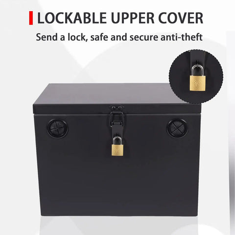 Tough As Nails Lockable Steel Battery Box Adjustable Heavy Duty Marine Rv Car Relocation Kit Waterproof Group 24 To 31 secure lockable lid