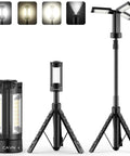 Your Go To Camping Light With Stand, Cordless LED Work Light, 2200 Lumens, Dimmable 6500K 4500K 3500K, 6 Ft Max Height