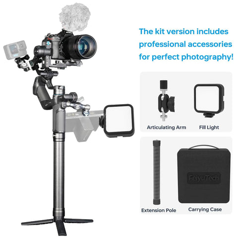 Scorp Mini 3 Pro Gimbal Kit With AI Tracking Built In Display Detachable Remote Handle for versatile camera stabilization.