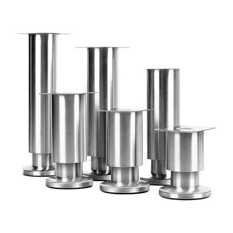 Height Adjustable Stainless Steel Furniture Feet Set Of 4 For Cabinets Sofas And Desks Round Durable Wear Resistant Feet