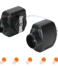 Two Beam Garage Door Opener Safety Sensor Eyes Kit Replacement For LSO50 LDO33 LDO50 with clips, front view.