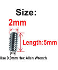 M2 X 5mm Set Screws Stainless Steel 304 Hex Socket Allen Head With 0.9mm Allen Wrench Included 100 Pcs Built Tough