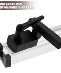 Pro Grade T Track Stop Block Type 30 Aluminum Alloy Woodworking Limiter with locked stopper on standard T-track