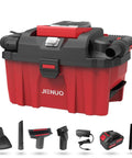 Cordless Wet and Dry Shop Vac With 20V 4.0Ah Battery And Charger, 2.5 Gallon Portable Vacuum Cleaner With Blower shown with accessories