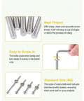 Flat Head Socket M6 Furniture Screws Set With 50 Pieces Of 20mm Screws, 50 M6 Fully Threaded Bolts And 1 Hex Spanner details