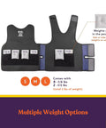 Adjustable Kids Weighted Vest For Deep Pressure Sensory Comfort With Removable Quarter And Half Pound Sandbags pockets open