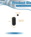 Badass M4x8mm Ball Point Set Screws 10 Pc Carbon Steel Hex Socket spring plungers with size and thread pitch details.