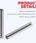 50 Pcs Slotted Spring Pins 2.2mm By 8mm 304 Stainless Steel Dowel Fasteners for Automotive Repair, shown up close.