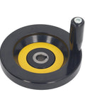 Table Saw Handwheel With Revolving Handle 14mm Center Hole And 125mm Outer Diameter Ergonomic Detachable Handle for precise adjustments