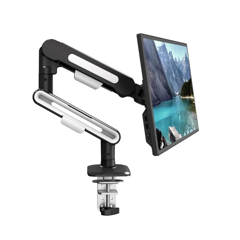 Universal Rotating Monitor Arm Fits 13 To 32 Inch Lcd Displays With Swivel Tilt And Height Adjustment, Sturdy Vesa Clamp Mount side view image