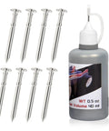 Derby Car Kit With Eight Pinewood Axles And 40ml Graphite Lubricant Powder featuring 8 metal axles and graphite bottle