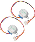 Two Piece Four Wire Stepper Motor Kit For Cnc Milling And Engraving Machines, compact design with color-coded wires.