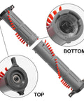 Replacement Brush Roller For DC40 Vacuum Cleaner Fits DC40 Series 924405-01 with red bristles and detailed top and bottom view