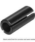 Beefy Router Collet Driver Adapter from 12.7mm to 8mm for CNC engraving, milling, black oxide finish, carbon steel build.