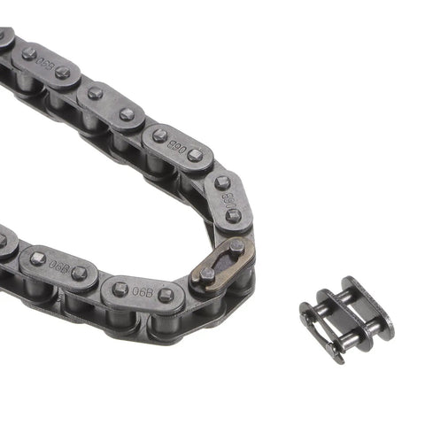 Beefy Three Eighths Inch Pitch Roller Chain 10 Feet 320 Links 06B Metric Standard Carbon Steel Heavy Duty Drive Chain