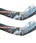 Stay Dope In The Heat With These Fly Ice Silk Arm Sleeves Designed Around A Sharp Mechanical Shark Look To Secure Ace Sunproof Coverage.