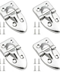 4 Pack Silver Cabinet Hinges With 16 Screws For Wooden Boxes Flip Top Boxes Gift Boxes Cabinets Drawers And Diy Dollhouse Projects Durable Anti Rust Hardware That Resists Deformation And Is Easy To Install