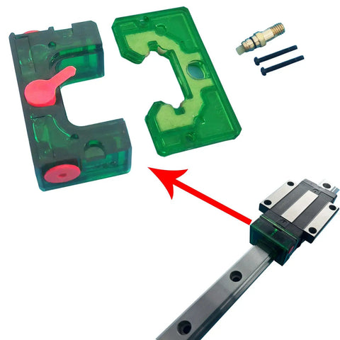 Two Pack 15mm EG15 Flange Bearing Slider Block And Two E2 Oil Boxes Self Lubricating Assembly for Guideway Rail CNC Kit