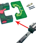 HGW15CC Linear Slider Block Set With 2 Flange Bearing Blocks And 2 E2 Self Lubricating Oil Boxes For 15mm Guide Rails CNC Kit Replacement Parts Ready To Install, 15mm rail slider blocks