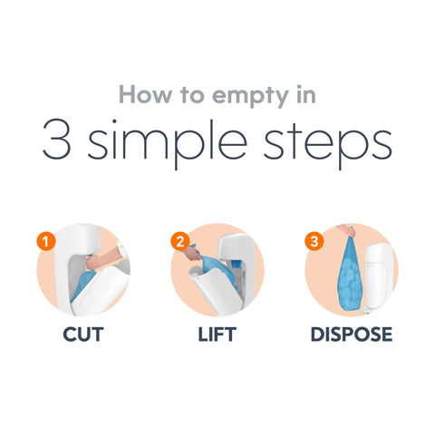Registry Gift Set Includes Complete Diaper Pail With Foot Pedal Odor Control System 8 Refill Bags And 1 Carbon Filter Perfect Starter Kit steps