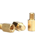 40Pcs Hex Brass Standoff Spacer Pillar Kit With Dual Threaded Ends And Copper Nuts And Screws For Electronics, PCB Mounts, Chassis Panels, Precision Machining, Easy Install, Durable Spacing. Brass hex standoff spacers with dual threaded ends