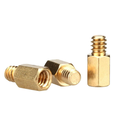 40Pcs Hex Brass Standoff Spacer Pillar Kit With Dual Threaded Ends And Copper Nuts And Screws For Electronics, PCB Mounts, Chassis Panels, Precision Machining, Easy Install, Durable Spacing. Brass hex standoff spacers with dual threaded ends