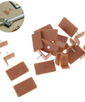 20 Piece Plastic Drawer Stops And L Shape Furniture Glides With Iron Nails For Dressers Noise Reduction And Stable Nail On Sliders