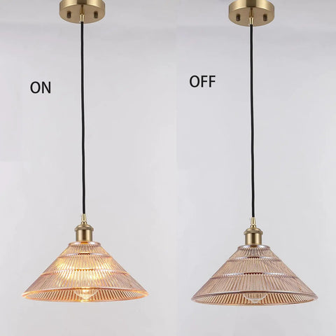 Three Light Globe Pendant Ceiling Fixture In Brushed Brass With White Glass Globes Modern Mid Century Chandelier shown on and off