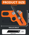 Rugged Handheld Edge Banding Trimmer With Ten Sharp Blades showing product dimensions and design features for precise woodworking.