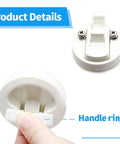 Heavy Duty White Flush Pull Slam Latches 4 Pack For Cabinets And Storage Drawers slick plastic handle ring design for easy operation.