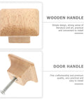 Built Damn Tough Natural Wood Square Cabinet Knobs With Smooth Glide Drawer Pull Handles For Kitchen And Closet Rustic Farmhouse Dresser Hardware Top Shelf Furniture Update In A Slick Ten Pack Set, close-up view.