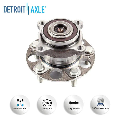 Rear Wheel Bearing Hub Assembly Ready To Roll Compatible With Honda Accord 2008 2012 And Acura TSX 2009 2014 5 Lug Encoder ABS