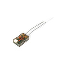 SRXL2 DSMX Remote Serial Telemetry Receiver SPM4651T small unit with dual antennas visible, ideal for heli and FPV setups.