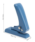 Blue Compact Five Point Five Millimeter Hole Puncher Built Tough Metal Handheld Punch For Paper Cards Crafts 40 Sheet Capacity